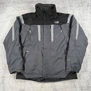 The North Face Jacket Mens Medium Grey 3In1 HyVent Ski Waterproof Parka Outdoors